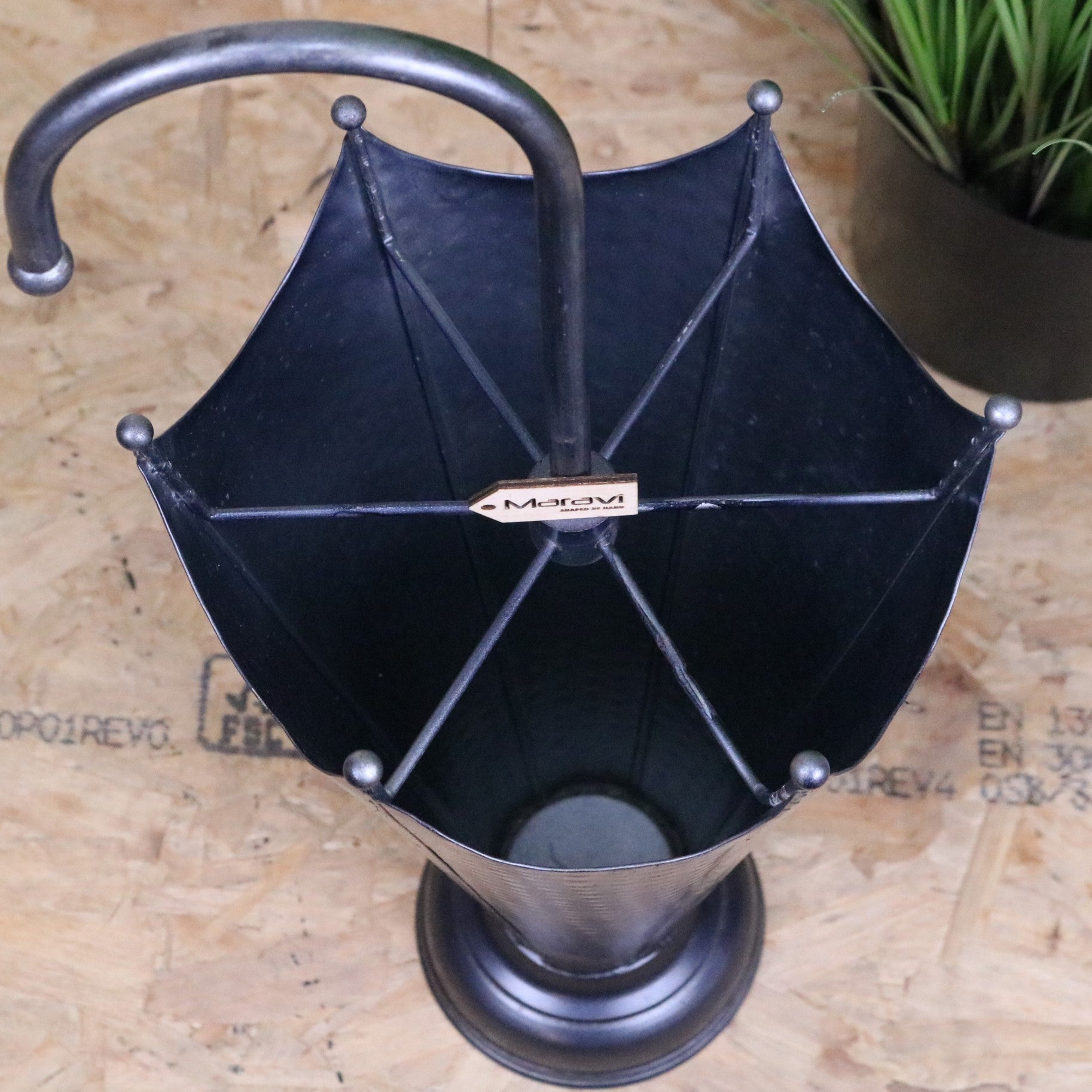 Firana Gunmetal Umbrella Stand - Top View