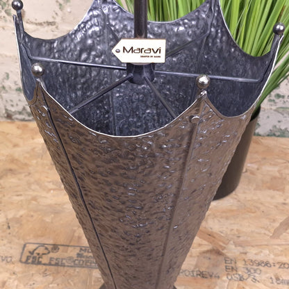Harika Gunmetal Umbrella Stand - Lifestyle Image - Angled Top View