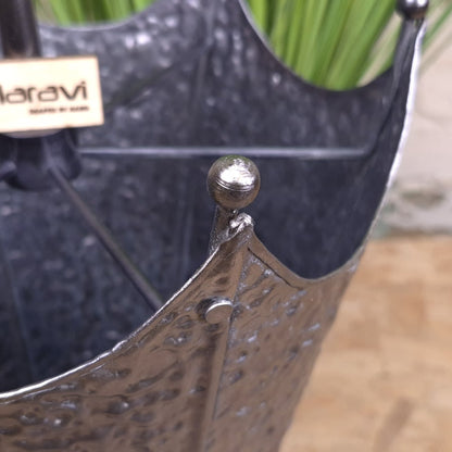 Harika Gunmetal Umbrella Stand - Closeup of Ball Detail