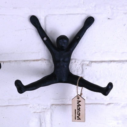 Haruni Man Shape Coat Hooks Set of 2 - Closeup of Single Hook