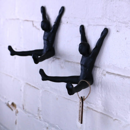 Haruni Man Shape Coat Hooks Set of 2 - Side View