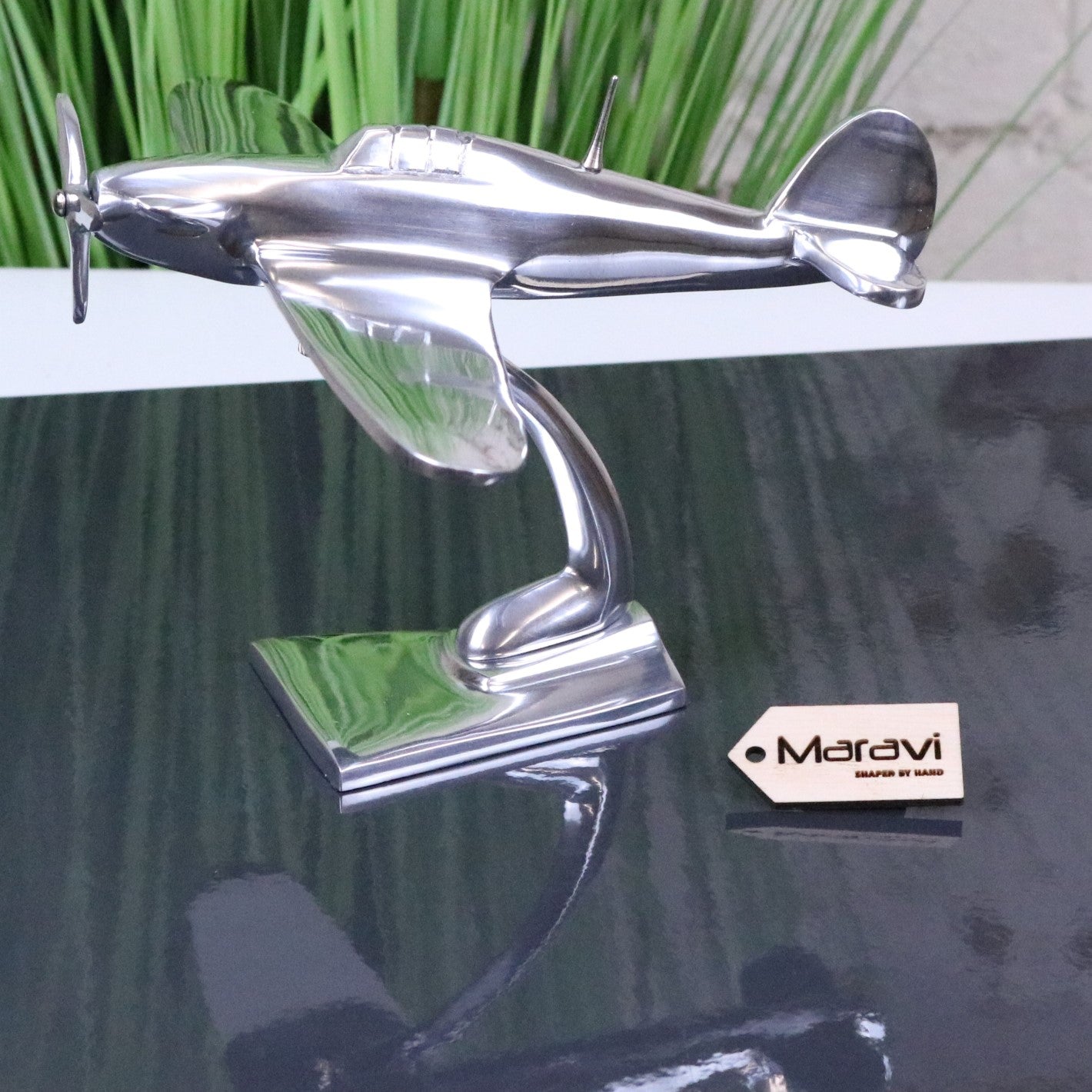 Hawker Hurricane Model Metal 25cm Plane Ornament - Main Image