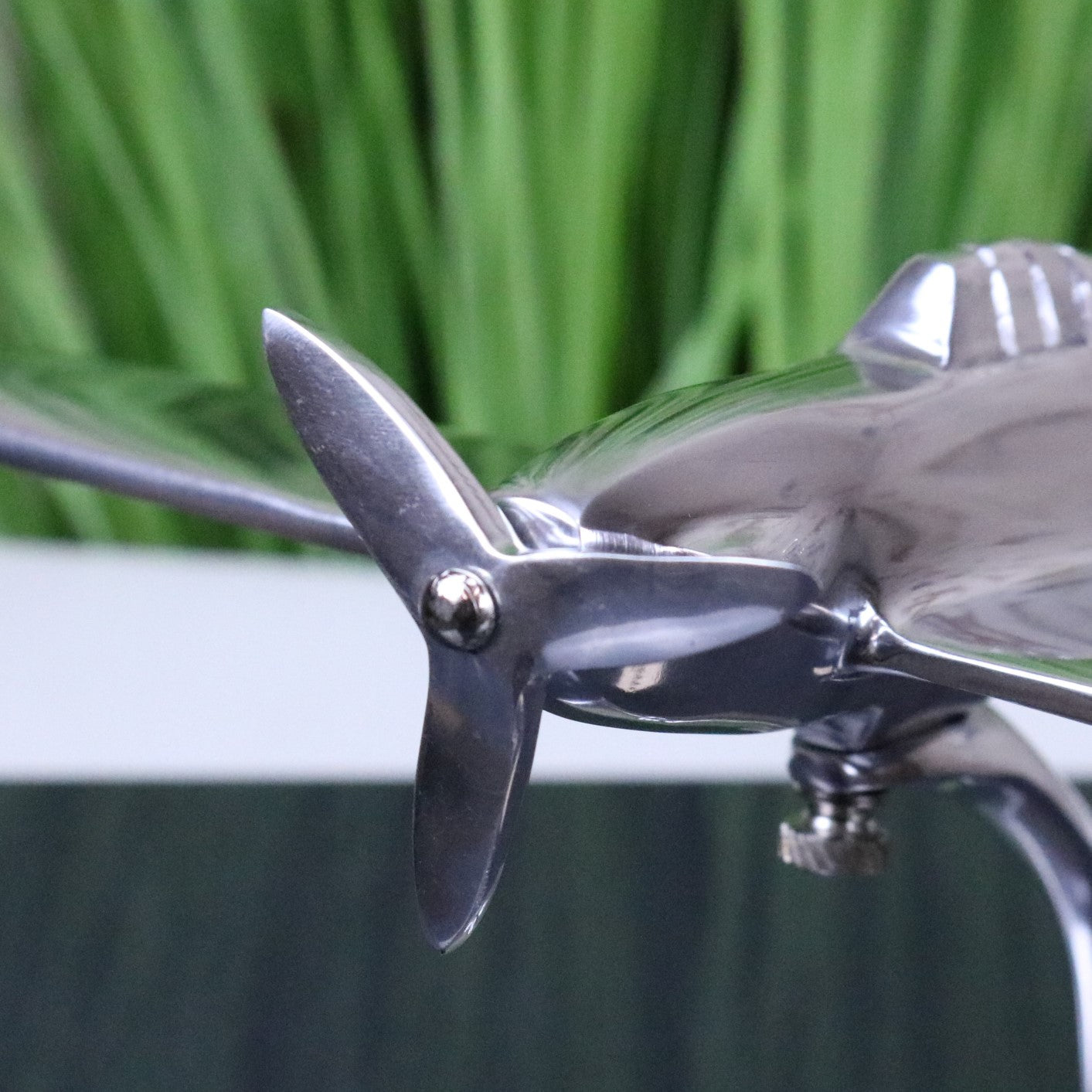 Hawker Hurricane Model Metal 25cm Plane Ornament - Closeup of Propeller