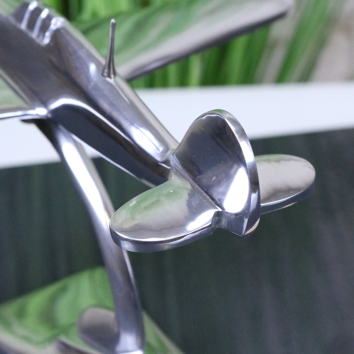 Hawker Hurricane Model Metal 25cm Plane Ornament - Closeup of Tail