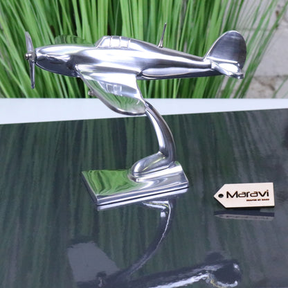 Hawker Hurricane Model Metal 25cm Plane Ornament - Side View