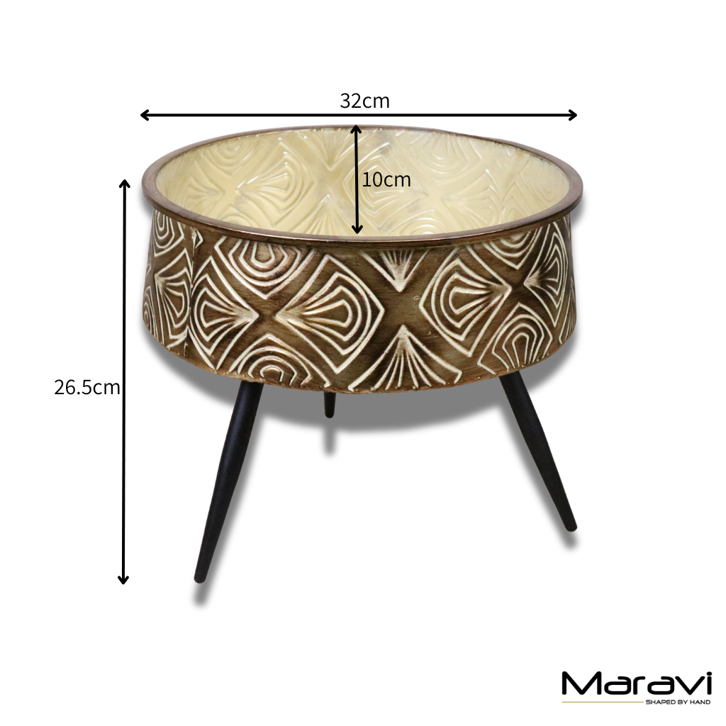 Helani Gold Planter Tripod Legs 32cm - Dimensions
