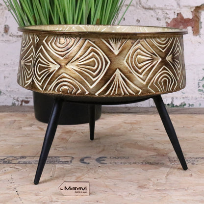 Helani Gold Planter Tripod Legs 32cm - Side View