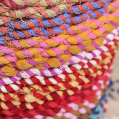 Vrindavan Recycled Rag Waste Paper Bin - Closeup of Fabric