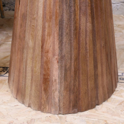Mandawa Mango Wood and Marble Side Table - Closeup of Base