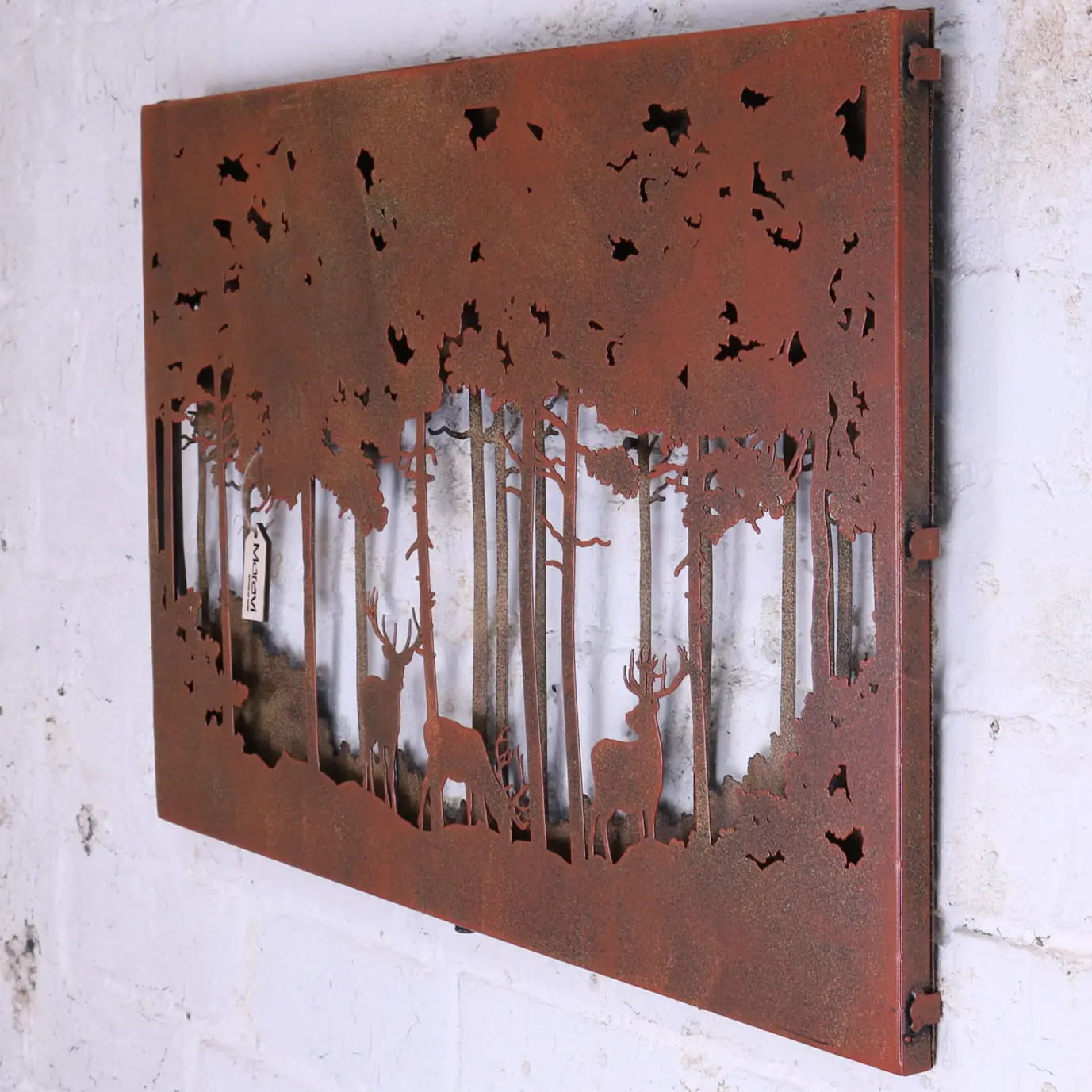 Bandipur Forest Silhouette Garden Wall Art - Angled Side View