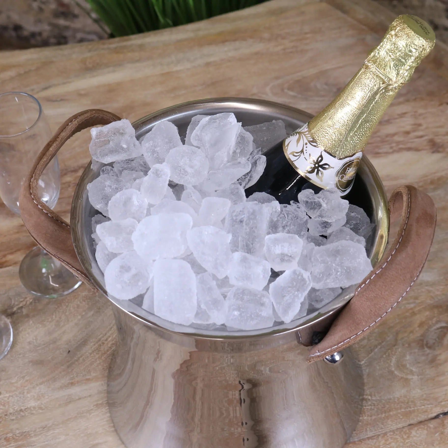 Navin Luxury Champagne Ice Bucket Double Wall - Top View