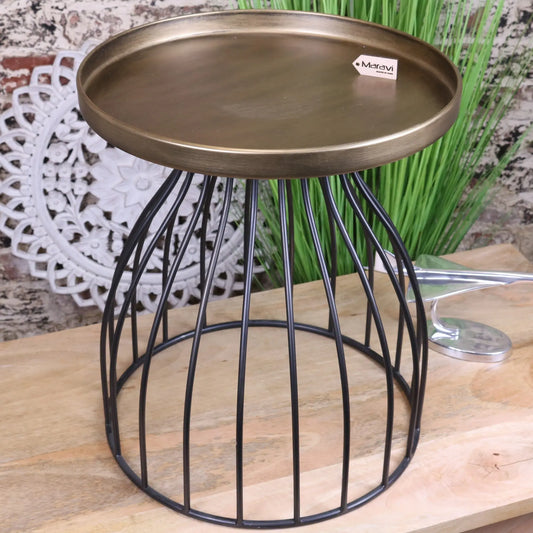Palampur Industrial Round Side Table - Main Image