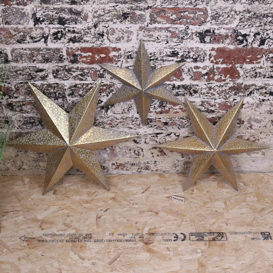 Tara Trio Gold Star Wall Art Accents - Main Image