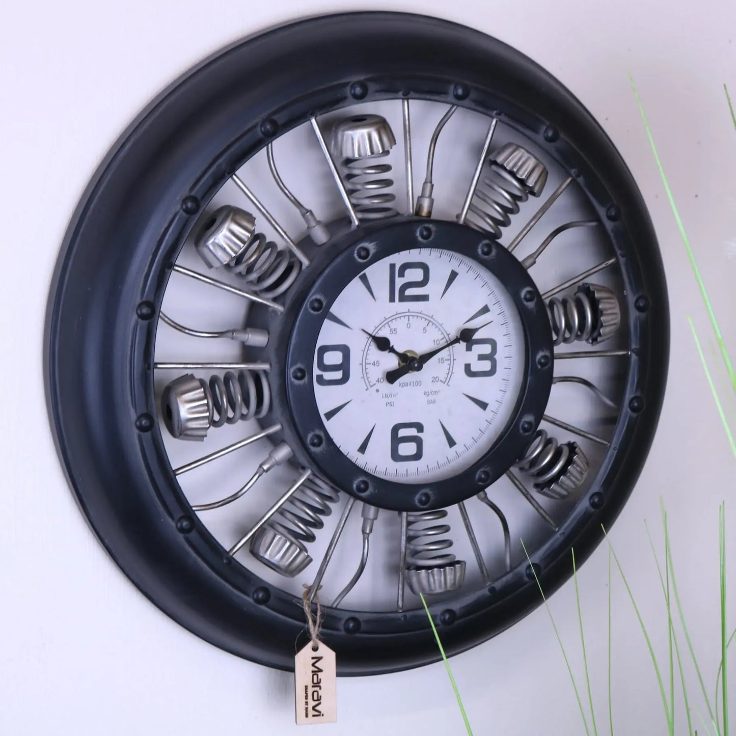 Industrial Engine Style Clock 40cm - Main Image