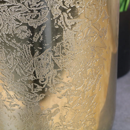 Nandgaon Elegance Gold Large Vase - Closeup of Design