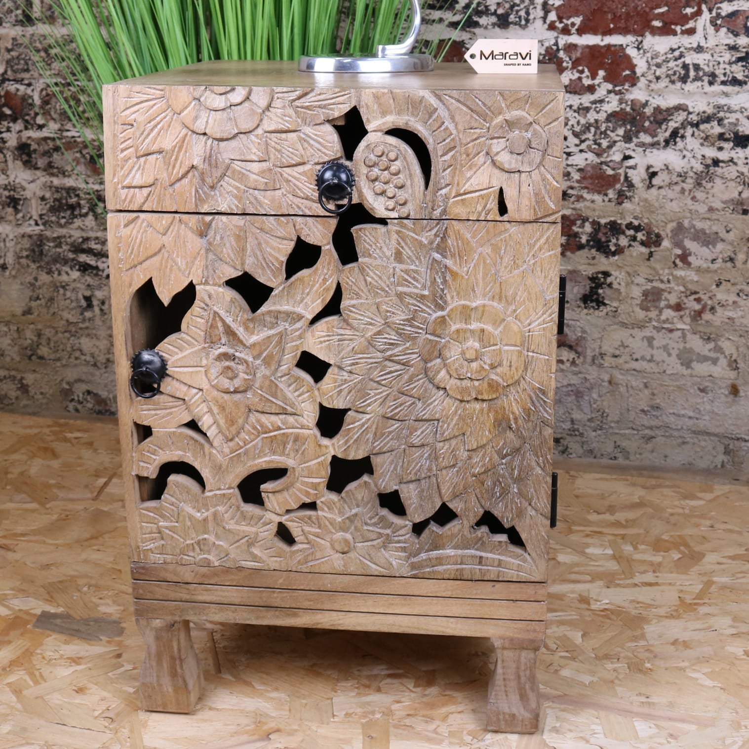 Kheda Mango Wood Bedside Cabinet - Main Image