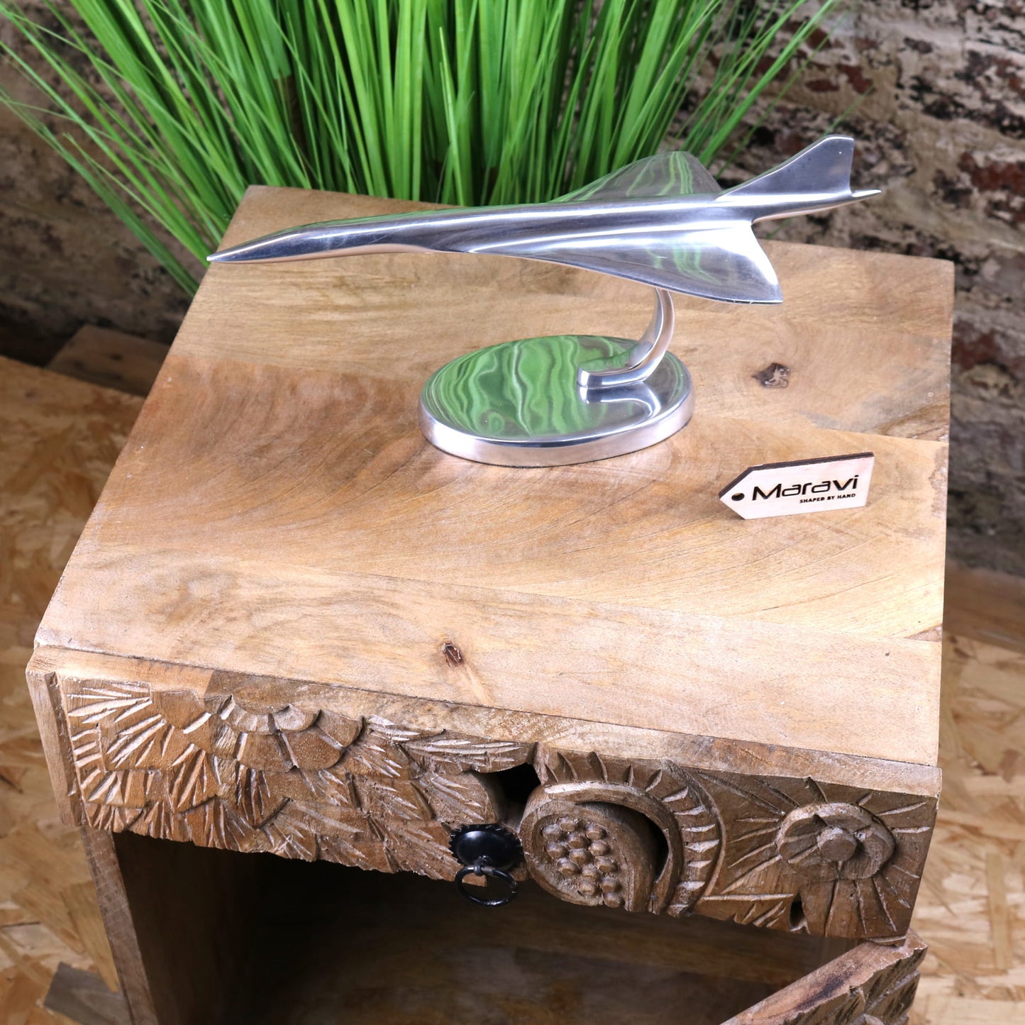 Kheda Mango Wood Bedside Cabinet - Top View