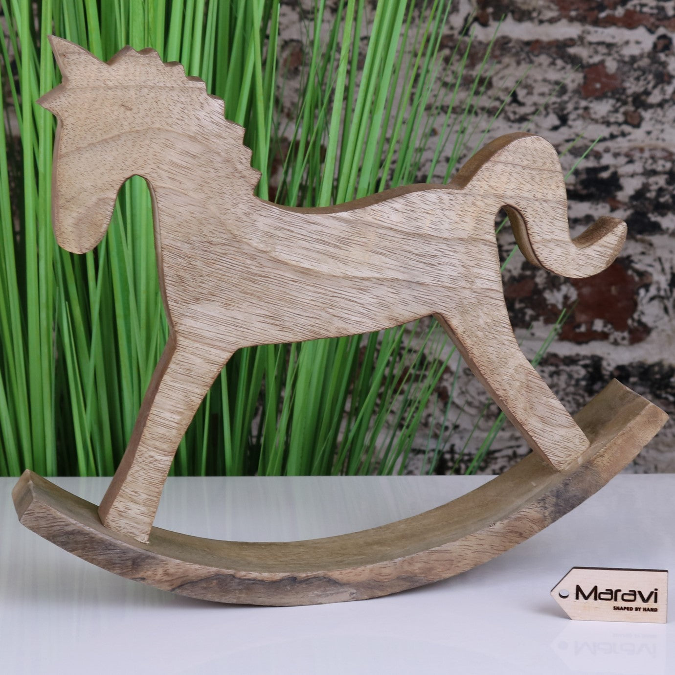 Jhal Wooden Rocking Horse Ornament - Main Image