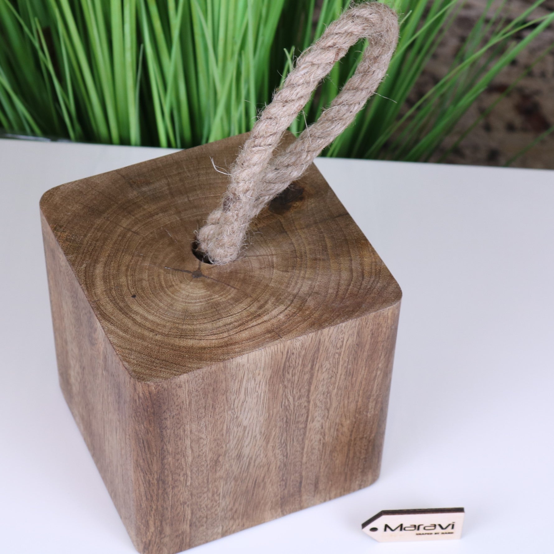 Mori Wooden Door Stop - Top View