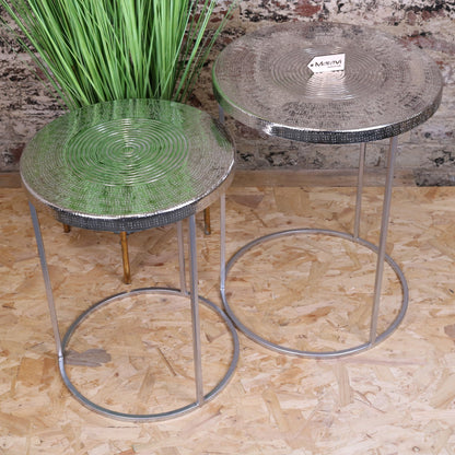 Phula Silver Side Table Set of 2 - Main Image