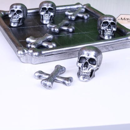 Skull and Crossbones Game Tic Tac Toe - Closeup of Pieces 2