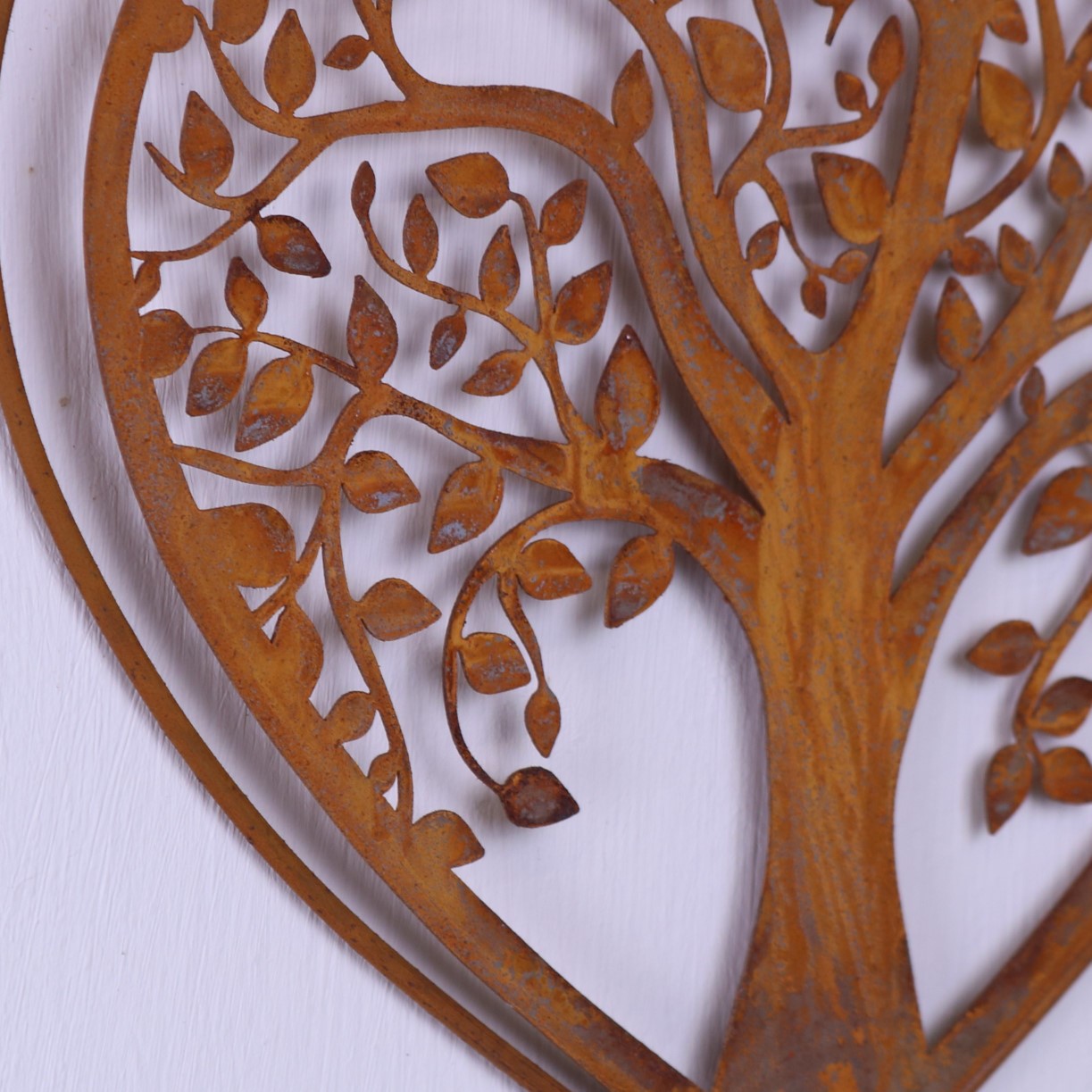 Neri Rustic Heart Wind Chime with Tree of Life - Closeup of Tree