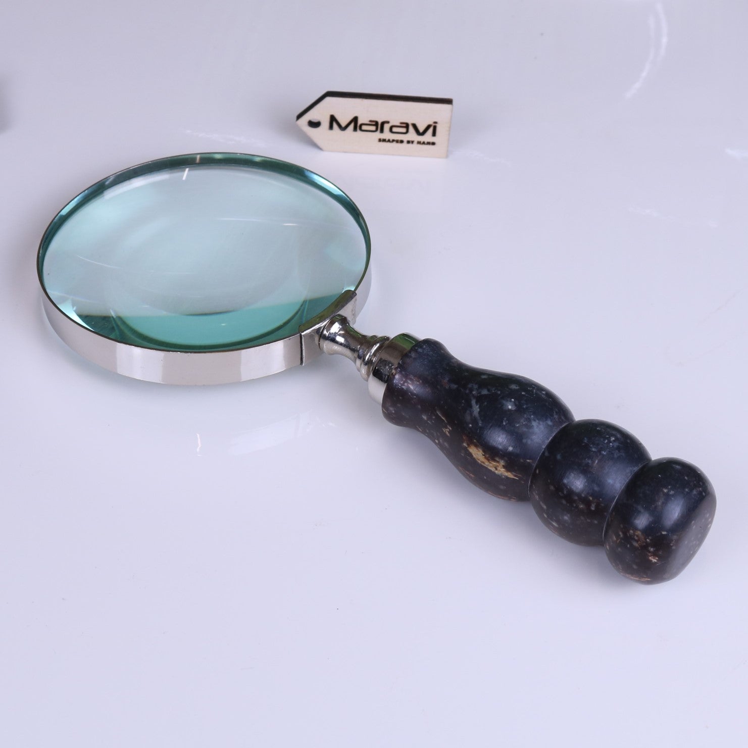 Gora Reading Magnifying Glass 10cm Soapstone Handle - Top View