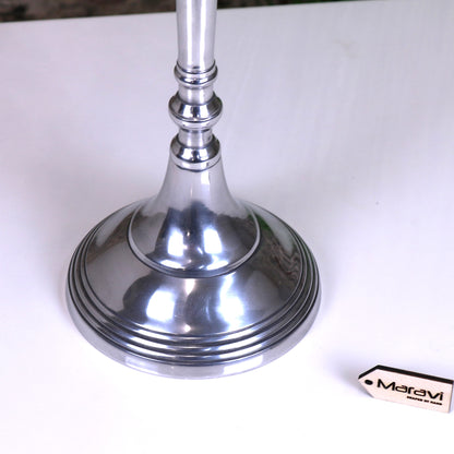 Mula Polished Silver 5 Candle Candelabra Centerpiece 62cm - Closeup of Base