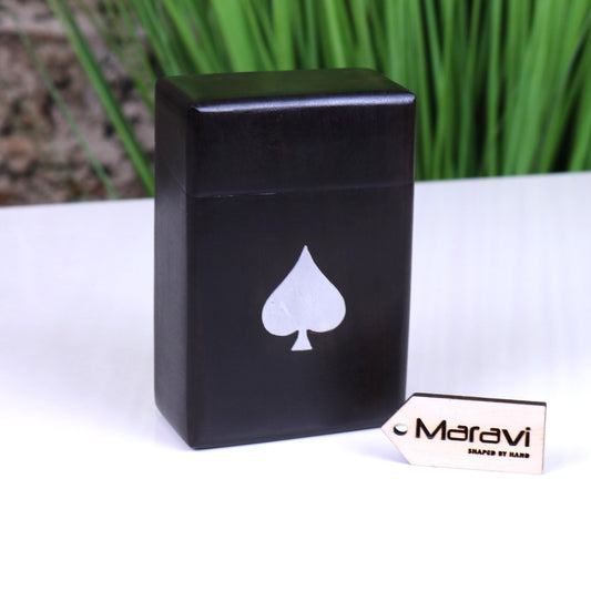 Harra Black Wood Playing Card Box - Main Image