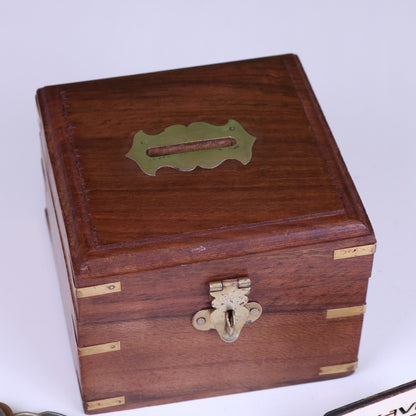 Sasa Wooden Money Box - Top View