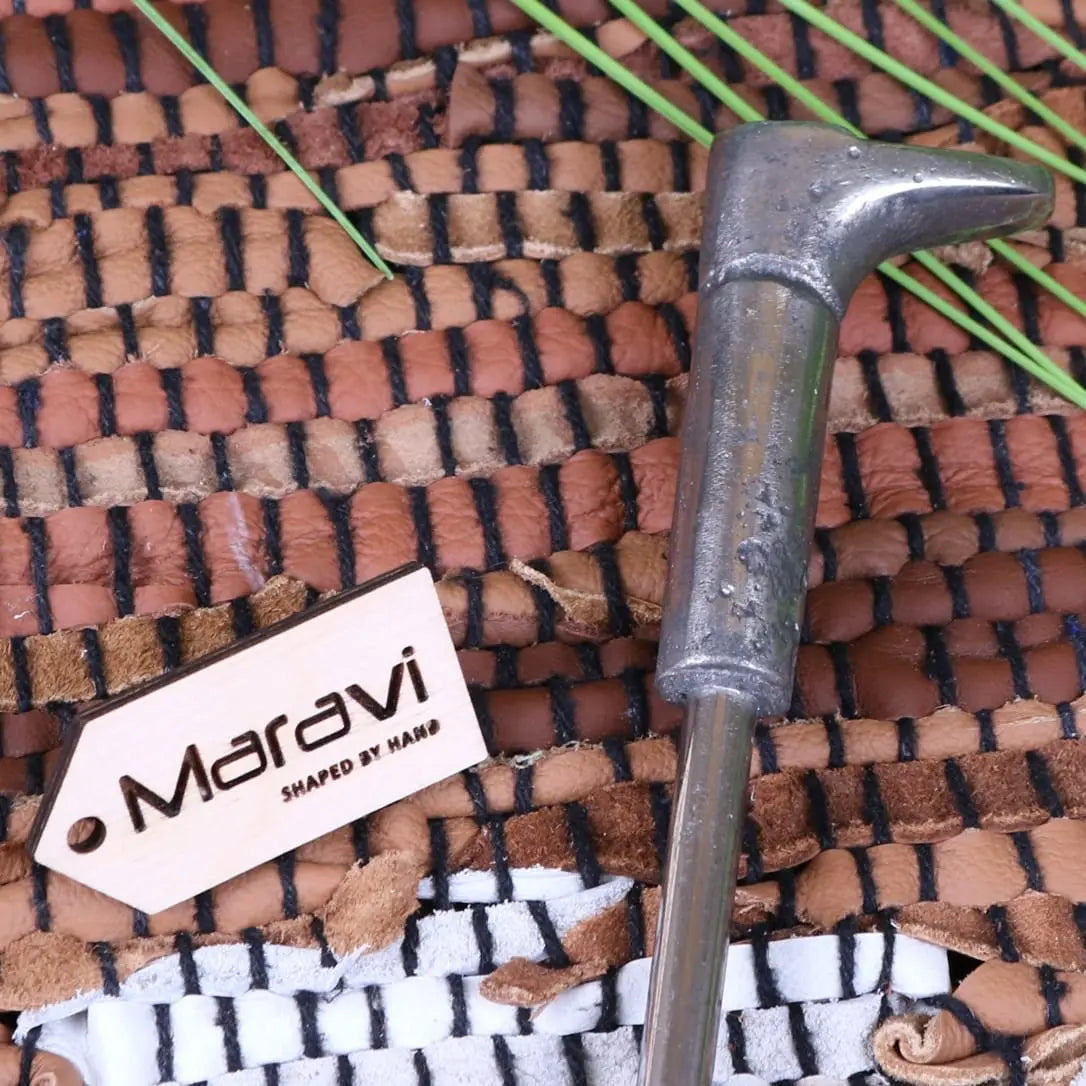 Sagara Long Handled Shoe Horn Metal Distressed Finish 54cm Maravi
