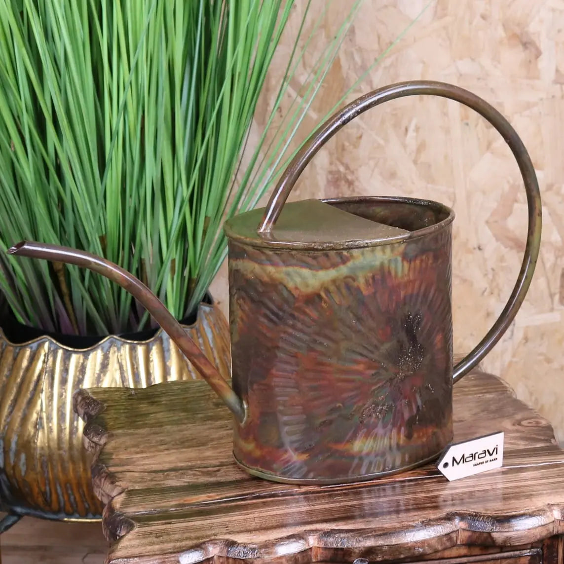 Dared Small Watering Can Recycled Brass Maravi