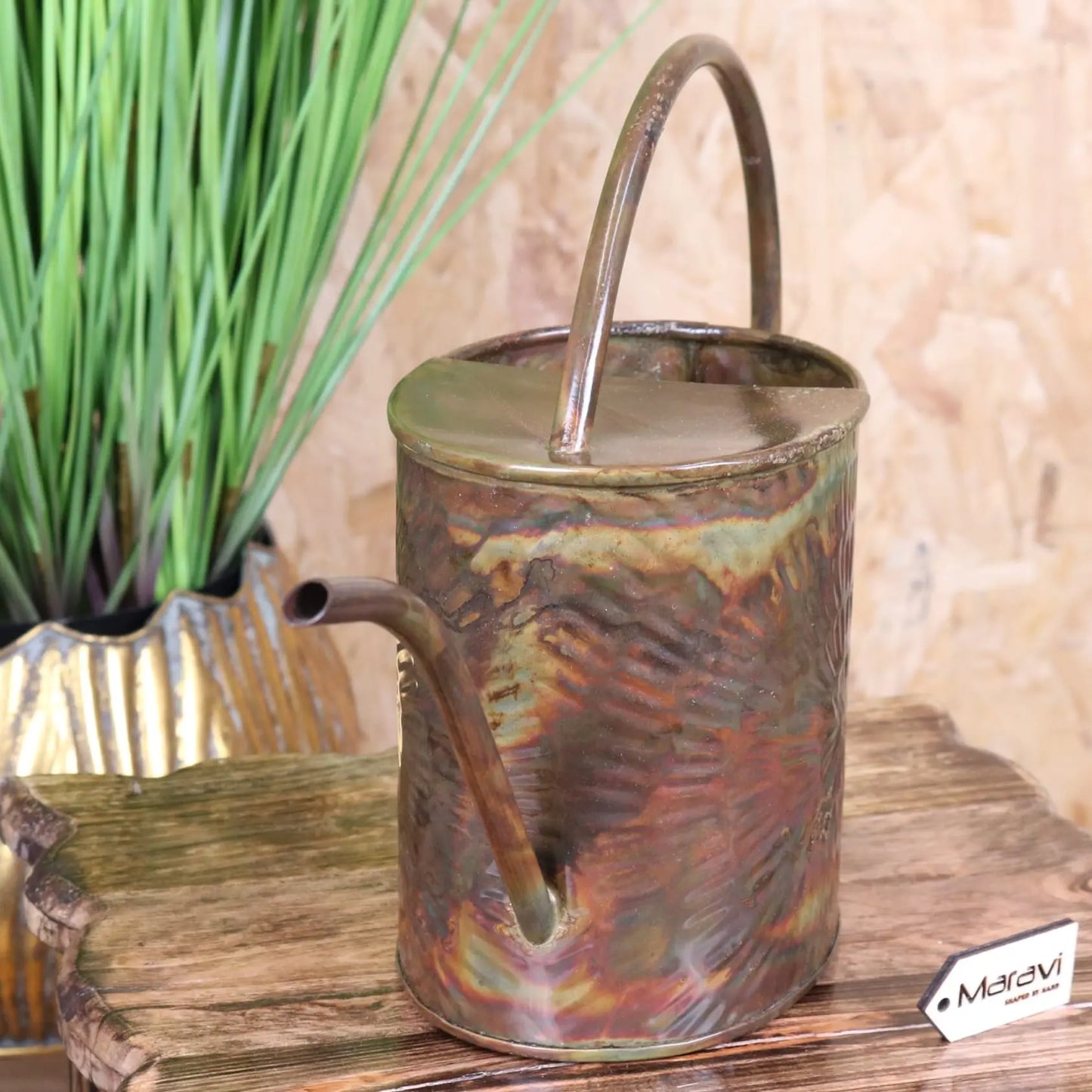 Dared Small Watering Can Recycled Brass