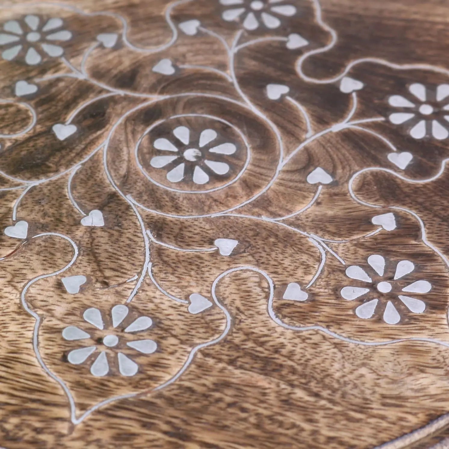 Zanskar Small Side Table - Closeup of Inlay