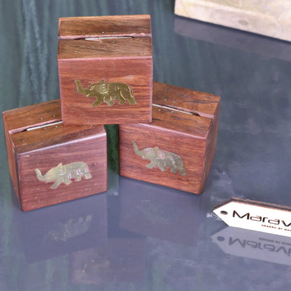 Jatani Set of 3 Mini Trinket Boxes - Angled Top View
