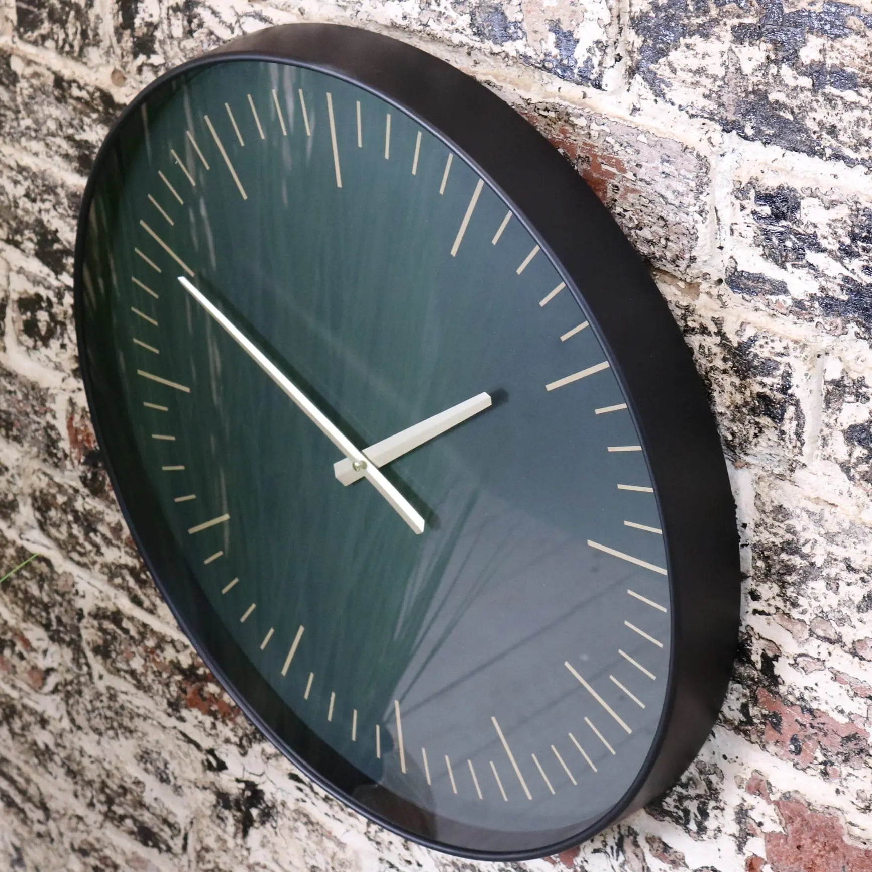 Melli 50cm Black and Gold Wall Clock - Side View