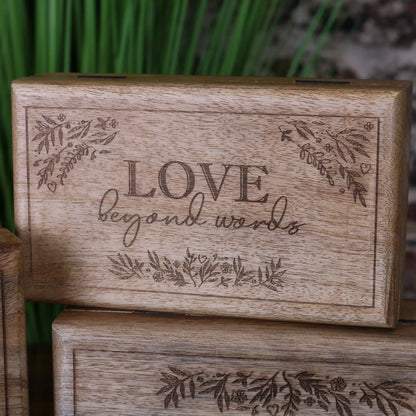 Noakh Set of 3 Live Laugh and Love Boxes - Closer Look of Love Beyond Words Box