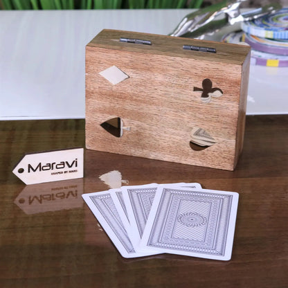 Mahe Wooden Playing Card Box - Main Image