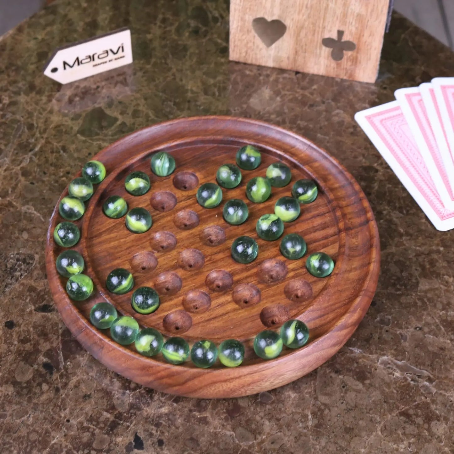 Cholang Solitaire Game Set - Being Played