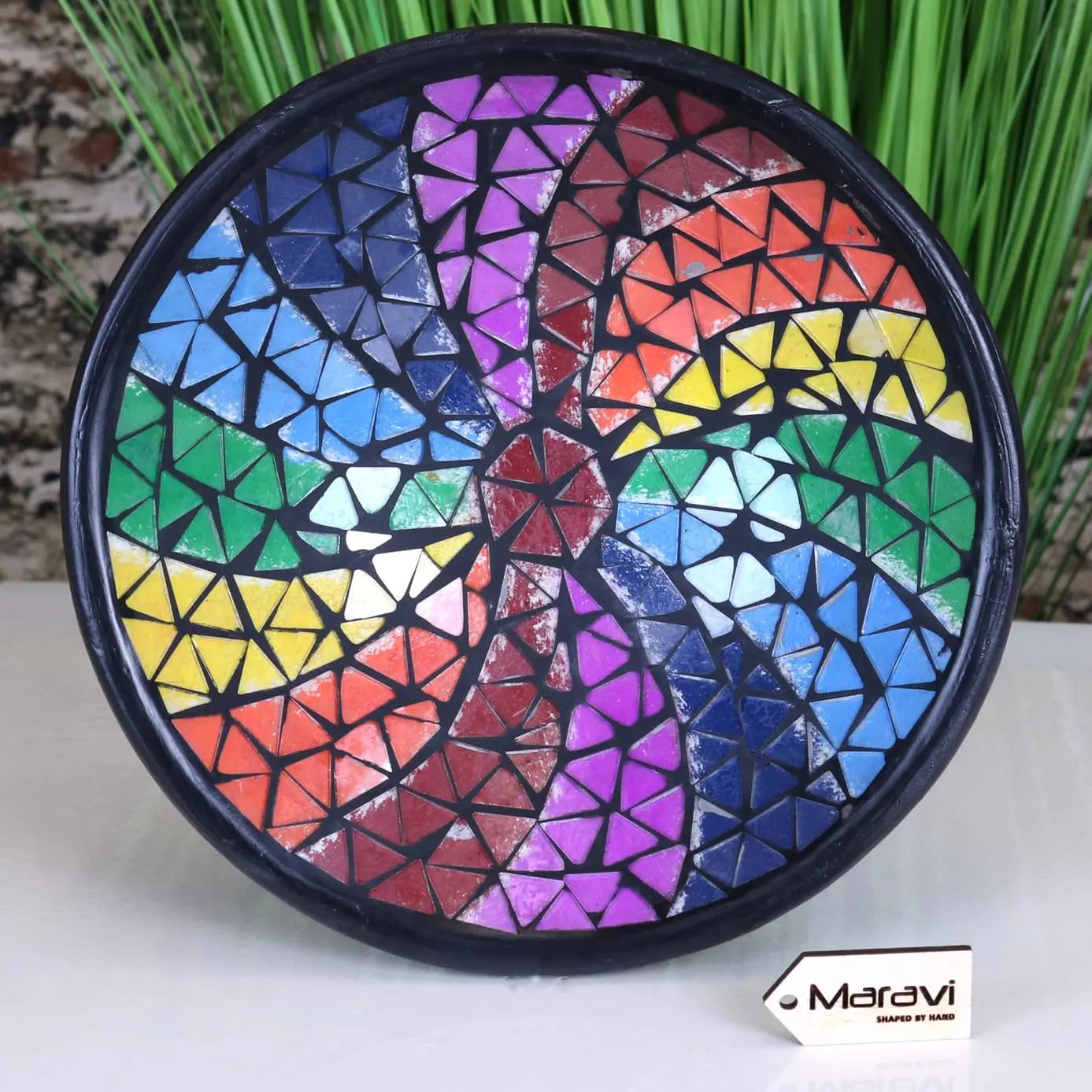 Dubdi Mosaic Bowl Rainbow Curve Design - Main Image