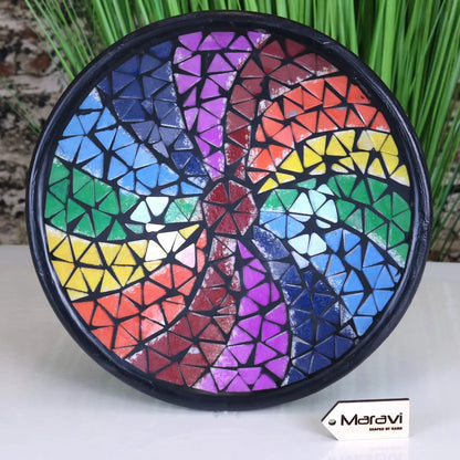 Dubdi Mosaic Bowl Rainbow Curve Design - Main Image