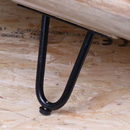Hampi 3 Sided Mango Wood Coffee Table - Closeup of Legs