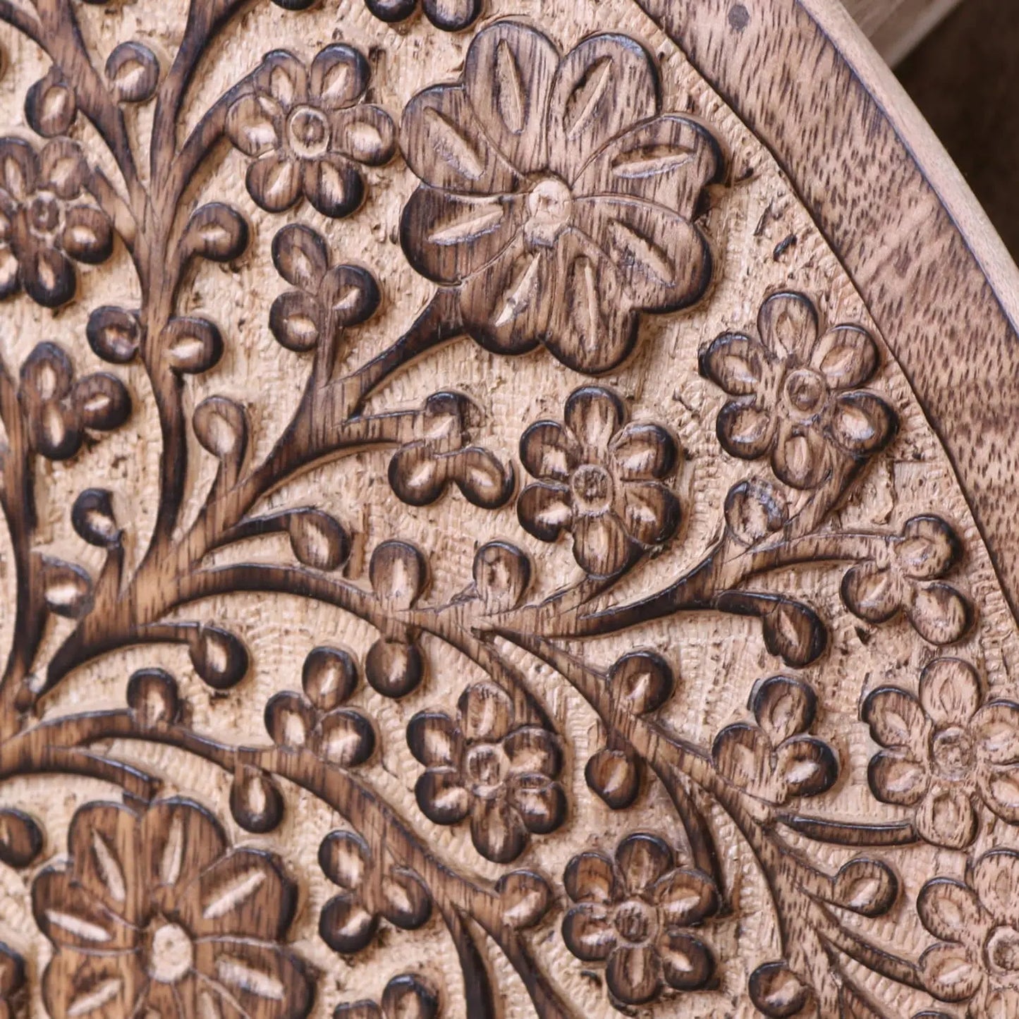 Aundh Remote Control Holder - Closeup of Carving