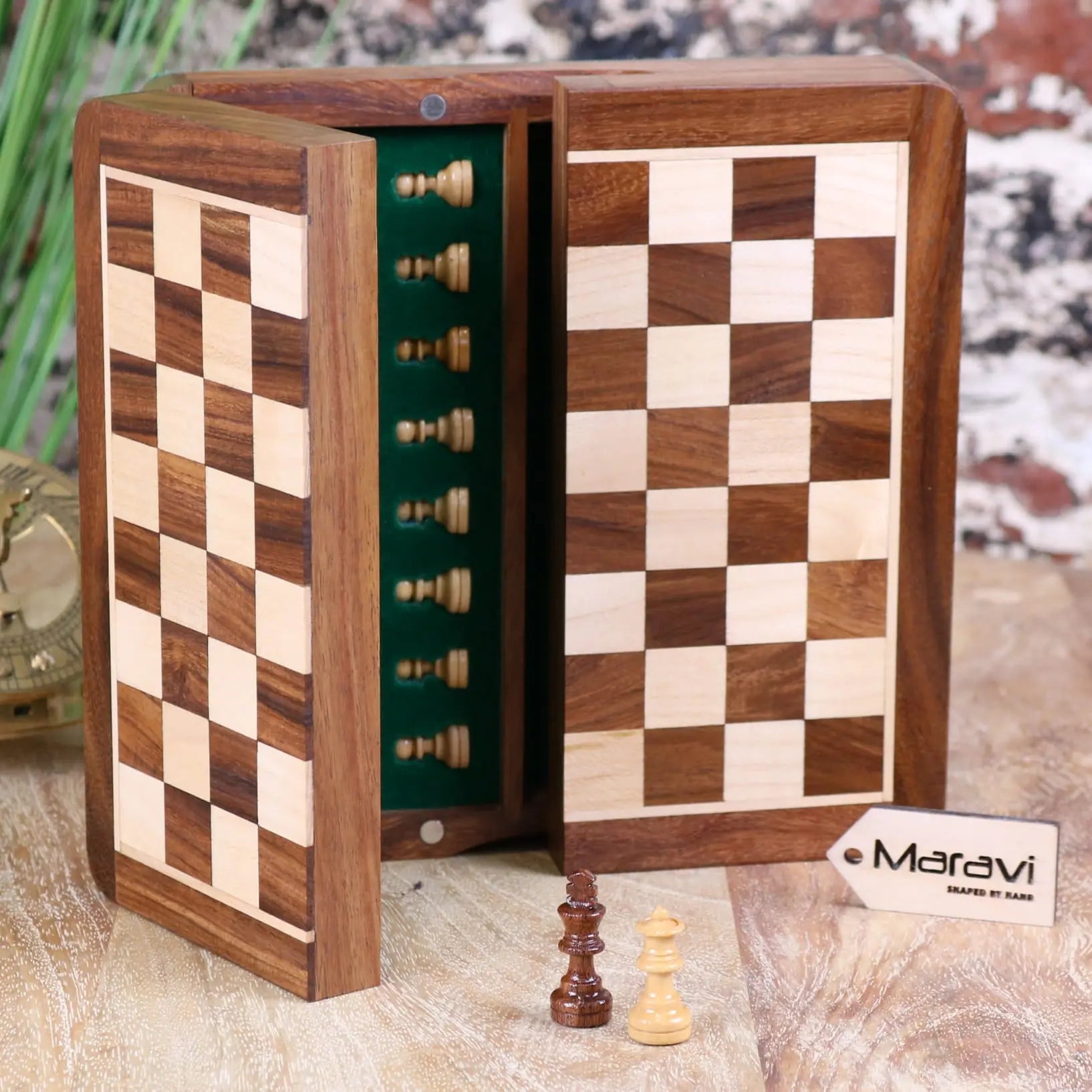 Shatranj Wooden Chess Set 18cm - Main Image