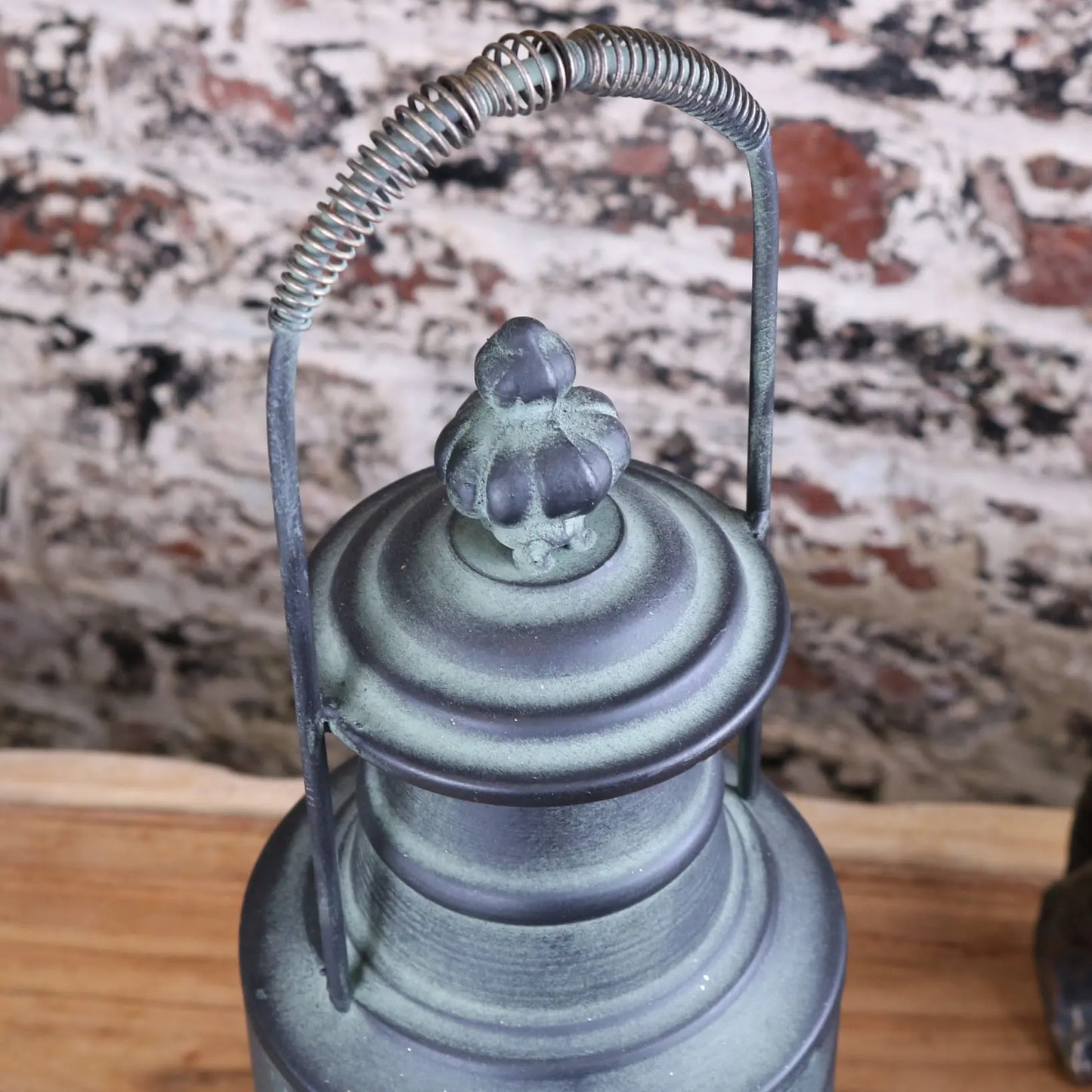 Orchha Vintage Style Railway Lantern - Closeup of Carry Handle