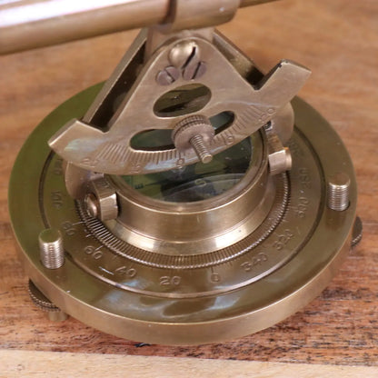 Antique Finish Brass Alidade - Closeup of Dial