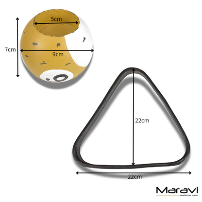 Ingali Pool 8 Ball Candle Holders - Dimensions