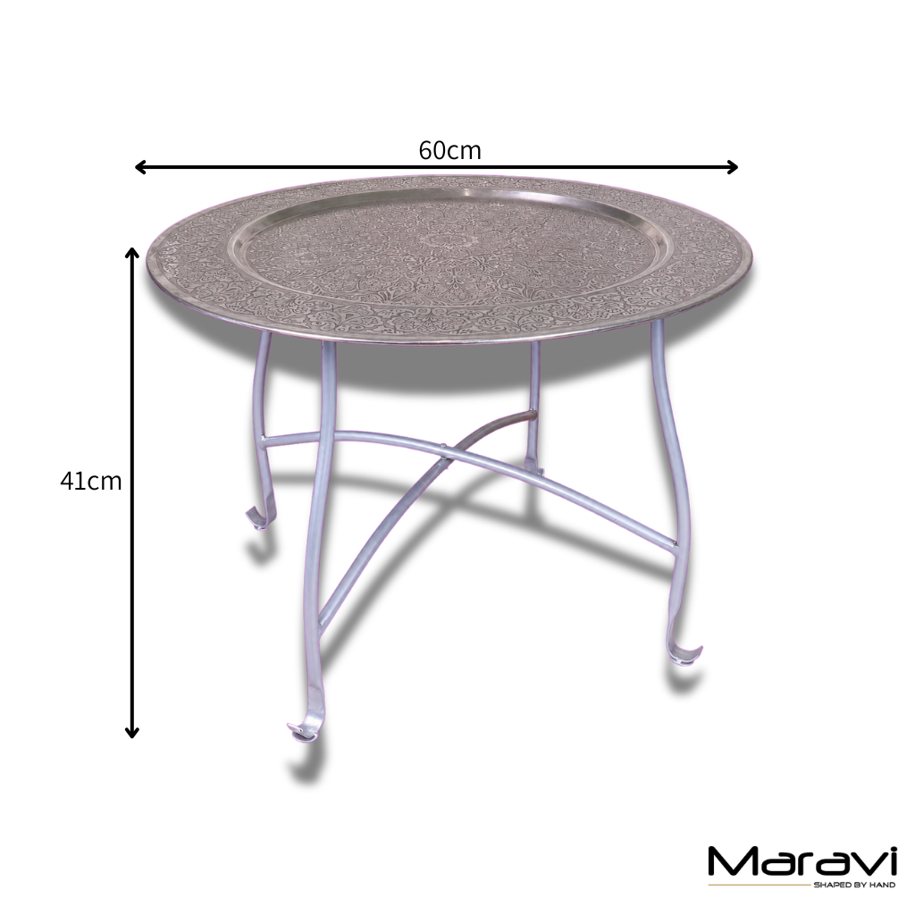 Jadida Moroccan Tray Table 60cm - Dimensions