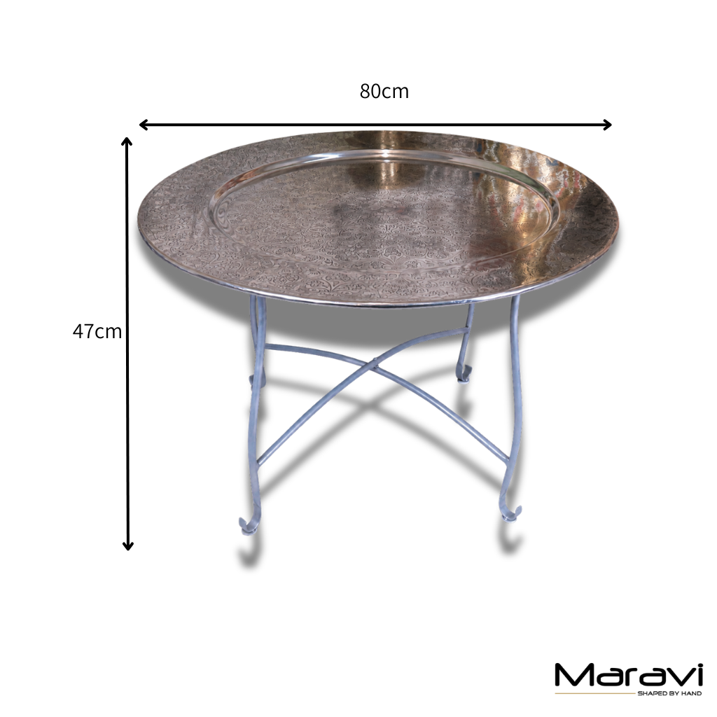 Jadida Moroccan Tray Table 80cm - Dimensions