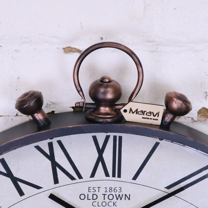 Jarika Half Round Unusual Wall Clock - Closeup of Handle